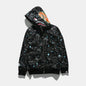Bathing Ape Hoodie Autumn and Winter Men's Shark Luminous Camouflage Brushed Shark Sweater Men's Hooded Casual Coat
