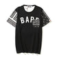 Bathing Ape T-Shirt Summer Color Block Printing Fashion Short Sleeve T-shirt