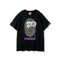 Bathing Ape T-Shirt Summer Printing Colorful Graffiti Short Sleeve T-shirt Men and Women